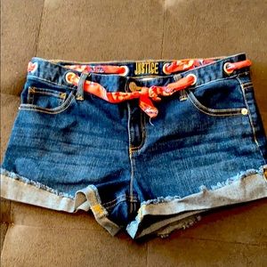 Justice Denim shorts